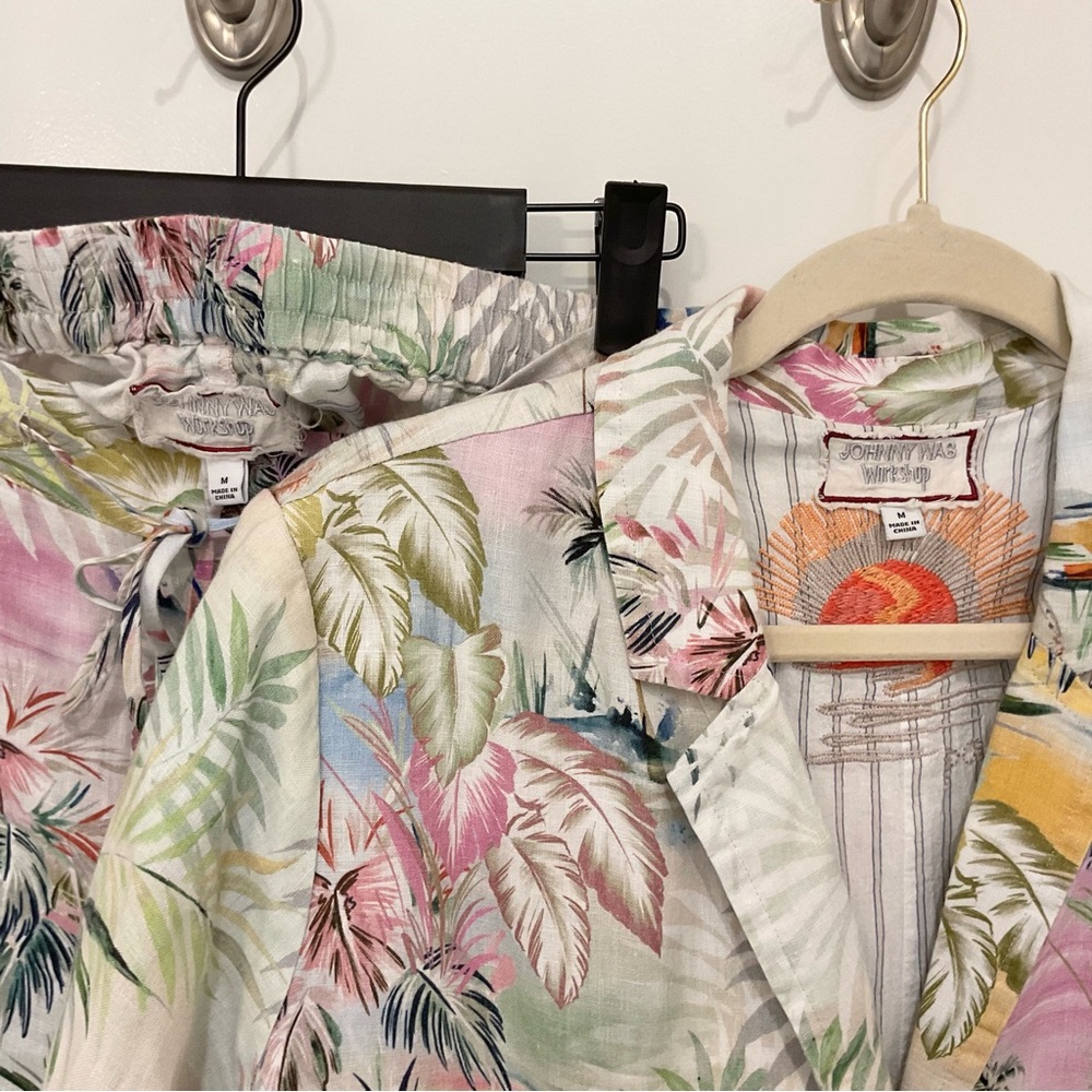 Johnny Was Tropical Linen Jacket & Shorts Set Size M, EUC - Picture 7 of 10